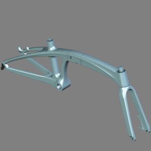 Lightweight Full Carbon Folding Bike Frame Foldable Bicycle Frameset 20inch