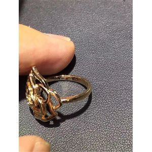 Piaget diamonds of hollow rose ring 18kt gold with white gold or yellow gold