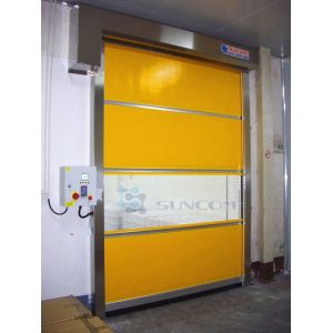 High Speed Shoulder Protection PVC Roll Up Door / Rolling Steel Doors ISO
