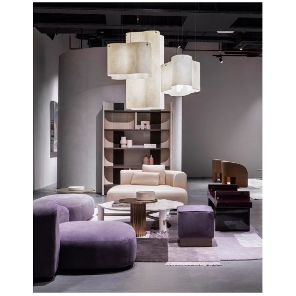 2000LM White Fabric Chandelier