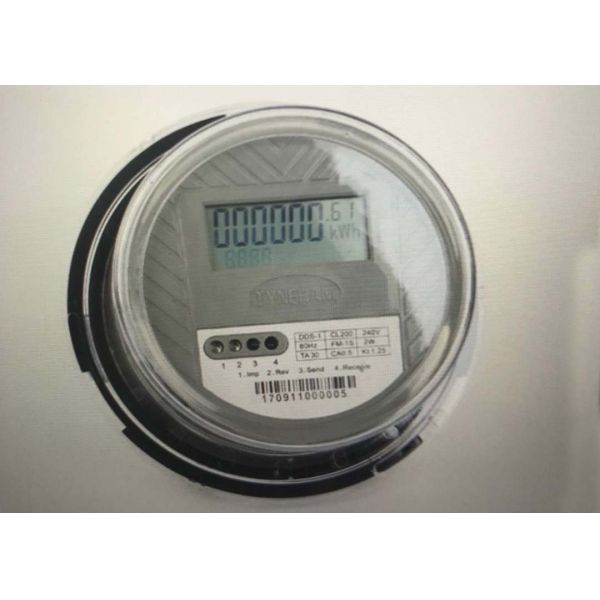 Socket Type Single Phase Electric Meter , Clear Cover AC 1 Phase 2 Wire Static KWH Meter