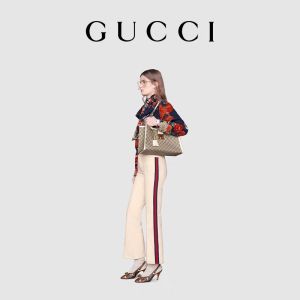 GG Gucci Padlock Shoulder Bag Medium Supreme Canvas Customized