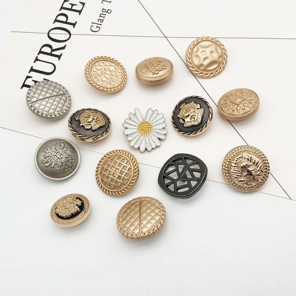 Factory wholesale high quality metal buttons hand stitched button windbreaker metal buttons can be customized LOGO
