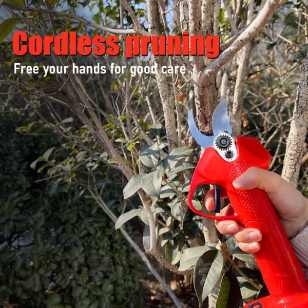 25mm Professional 21V Wood Prunner Scissors Vineyard Gardening Electric Pruning