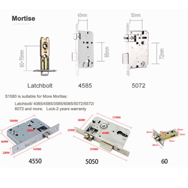 Electronic Wireless Smart Handle Door Lock Tuya Ttlock APP Fingerprint Password