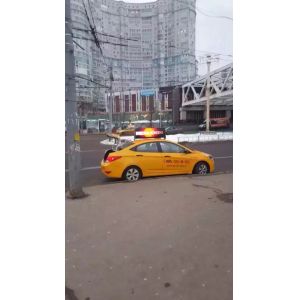Digital car led display board , 3G taxi top sign 1/8 scanning