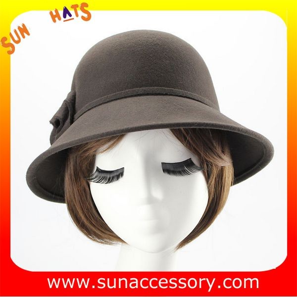 Vintage hot sale mid brim hats wholesale for ladies,100% Australia wool felt hats factory