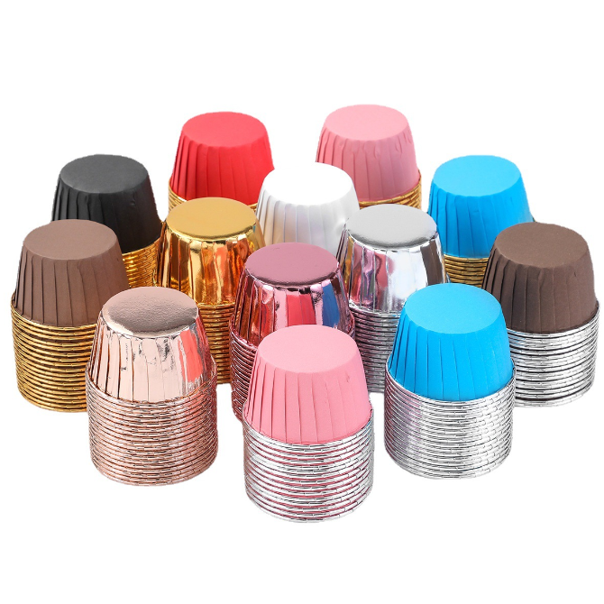 High Temperature Resistant Rolling Mouth Muffin Cup Cake Baking Molds Multi Colour