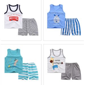 Sleeveless Cute Baby Boy Summer Clothes Random Combination Multiple Patterns