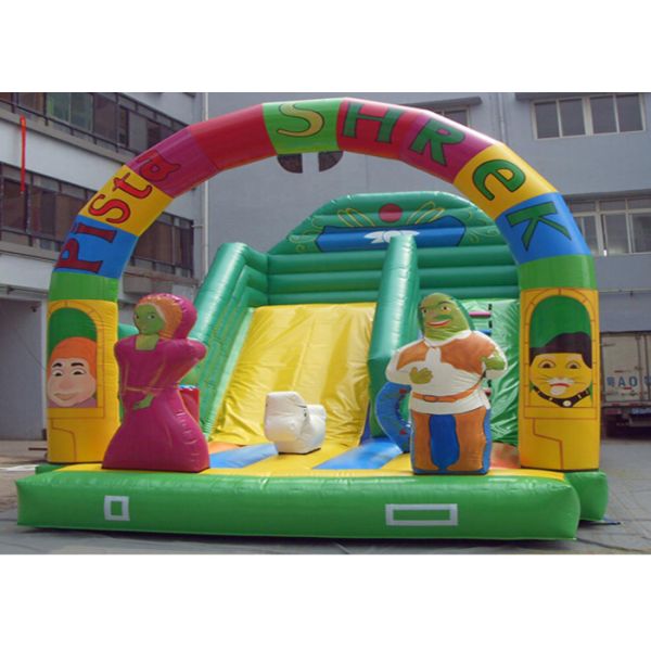 Pista Shrek Commercial Inflatable Slide With Durable Plato PVC Tarpaulin