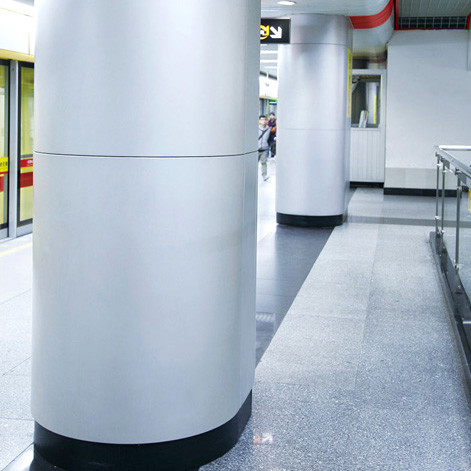 Semi-circle Curved Aluminum Wall Panels Customized For Column Cladding And