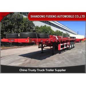 Air Suspension 40 Foot 3 Axles Flatbed Container Trailer