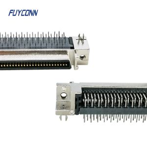 90 Degree PCB SCSI Connector 50pin Female Connector W/ Zinc Alloy Shell