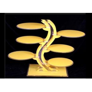 S Shaped Delicate Acrylic Cupcake Display Trays Stand Luxurious For Wedding /