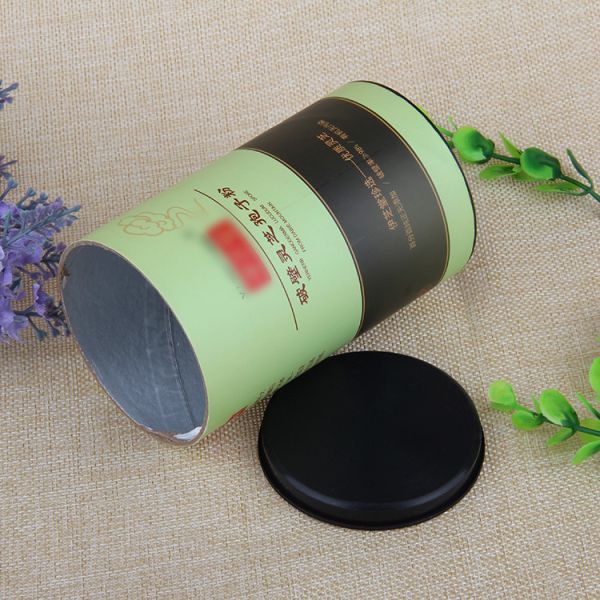 Buy Food / Cosmetics / Gift Packing Cardboard Packaging Tubes With Metal Lid at wholesale prices