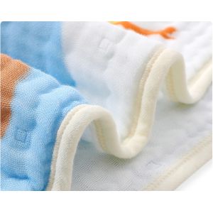 Quality Six Layers 40S Woven Cotton Gauze Fabric Gauze Handkerchief For Baby for sale