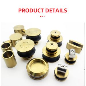 304 Stainless Steel Frameless Sliding Door Hardware for Square Tempered Glass