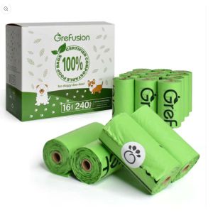 Disposable Compostable Dog Poop Bag For Rubbish TUV Certified