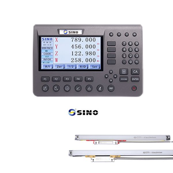 SINO 2 Axis SDS 200 Lathe Digital Readout System With Linear Encoder Ruler For
