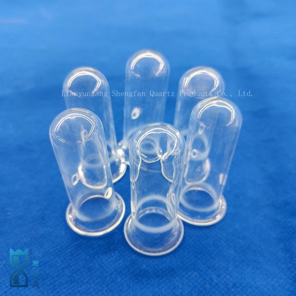 Heat Resistant Custom Laboratory Glassware Transparent Quartz Glass Punch Tube