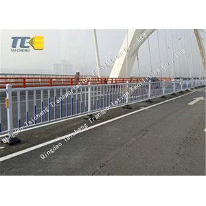 Zinc Steel Municipal Guardrail Concrete Road Barrier Sliver Weather Resistance