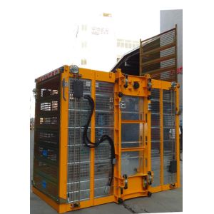 Yellow Color Building Site Hoist 8 Rack Module With Frequency Control Motors