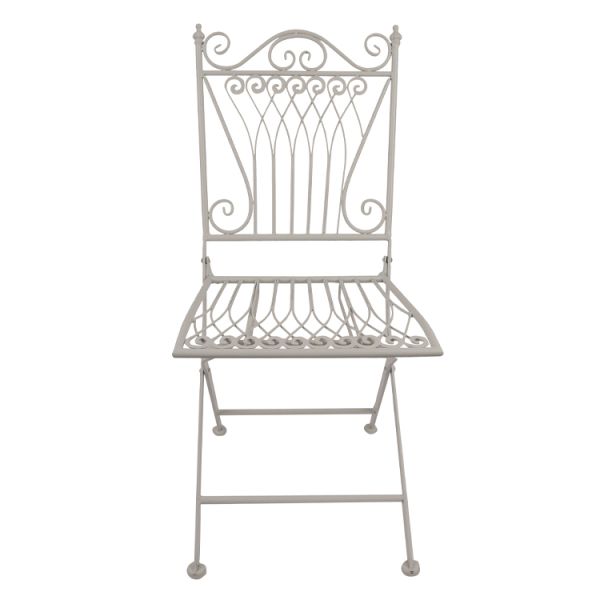 Transparent Outdoor Garden Bistro Cafe Vintage Square Metal Wrought Iron Folding Dining Chairs