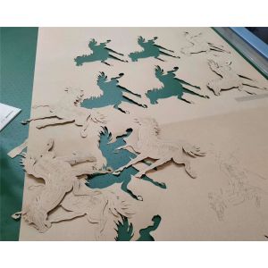 Blue Frame Hollow Out Aluminum Alloy Countertop Flatbed CAD Paper Pattern Cutter