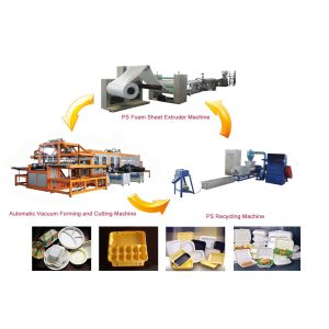 Disposable Clamshell Take-out PS Foam Food Containers Making Machine