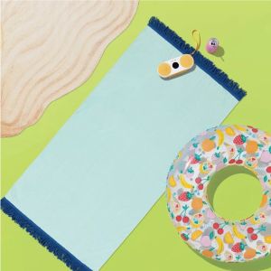 Reversible Beach Towel with Velour Front and Terry Back for Ultimate Resort