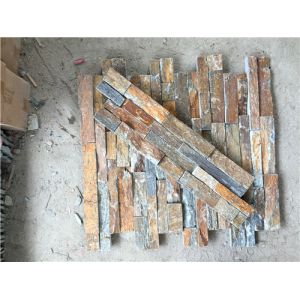 Natural stone Brown Slate Stone Wall Rockface Cladding CS-081 2