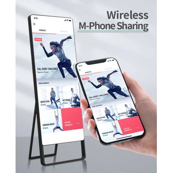 49inch Fitness Exercise Mirror Screen Virtual Trainer 49 Lcd Android With Body Composition Analysis