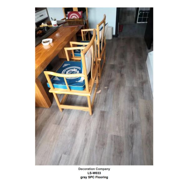 Eco Friendly Stone Plastic Composite Vinyl Flooring 7x48'' Seamless Kazan Walnut Burlywood Wood Grain GKBM DG-W50002B