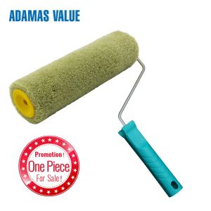 Green Fabric Wall Paint Roller , Acrylic Brush Professional Paint Roller