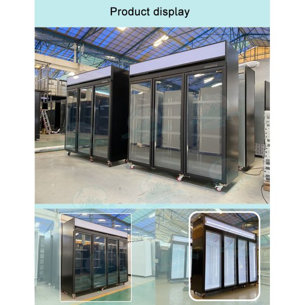 Customize Supermarket Meat Showcase Display Vertical Freezer