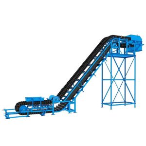 China Gearbox Motor Drive Carbon Steel Sidewall Belt Conveyor With Custom Color on sale