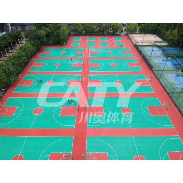 Buy Synthetic Yuzz Semi Prefabricated Court PU Flooring For Badminton / Basketball at wholesale prices
