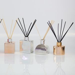 Electroplating Bottle Home Scent Diffuser / Luxury Reed Diffuser With Customized