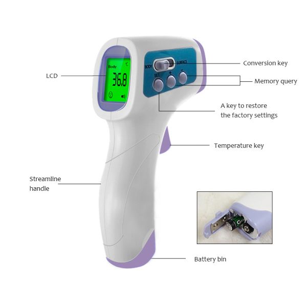 Hand Held Infrared Non Contact Thermometer , Surface Temperature Thermometer