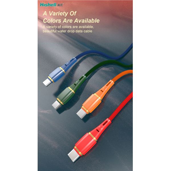 Hishell Nylon Braid Mobile Phone USB Cables Type C Anti Abrasion