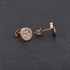 Hot Selling 6mm Small Stud Earrings Jewelry Stainless Steel Silver Earring Women