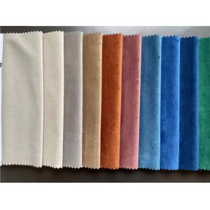 Sofa Felpa Fabric , Tear Resistant Plain Velvet Fabric
