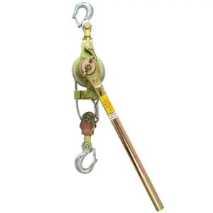 2T Double Hook Ratchet Wire Rope Cable Hand Puller With 6mm 2.4M Long Steel Rope