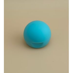 Cyan Plastic Smooth Matte Spherical Lid for Cosmetic Bottles