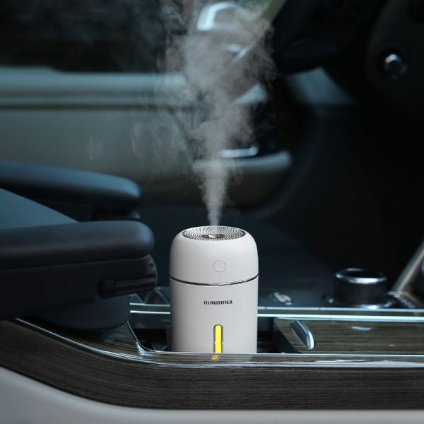 USB Portable Cool Mist Humidifier 280ml Warm Home Night Light Car