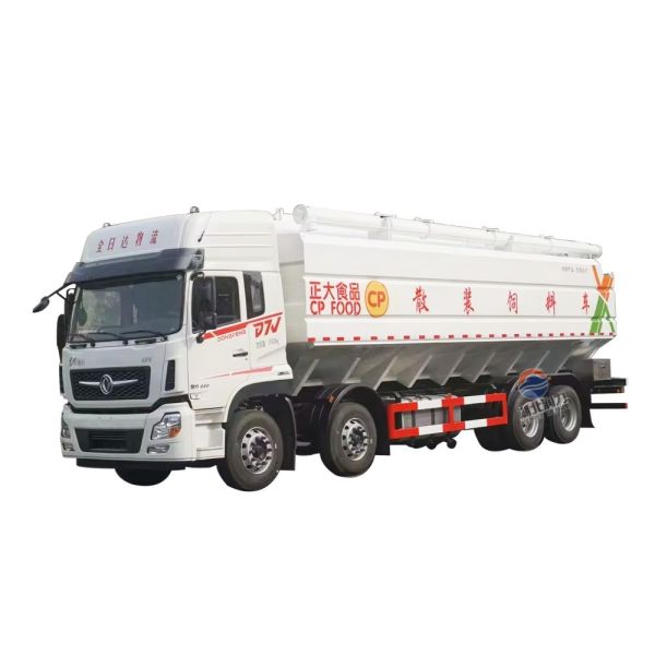 Four Axle D7V Double Row 46000 Liters Bulk Feed Truck Bulk-fodder Transport