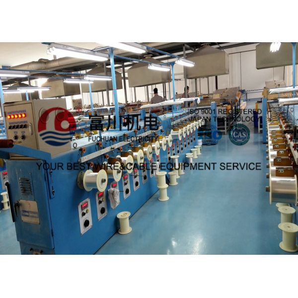 Buy 16 Pcs Round Copper Wire Annealing Machine 100m/Min Sky Blue With Brush Pay Off at wholesale prices