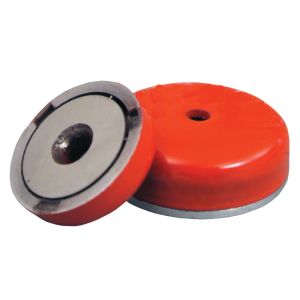 Rubber coated permanent Magnet, Red Plastic covered magent