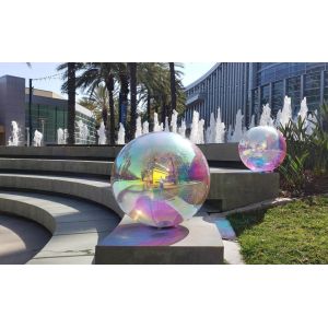 Custom PVC Christmas Large Mirror Ball Colors Outdoor Decorative Inflatable