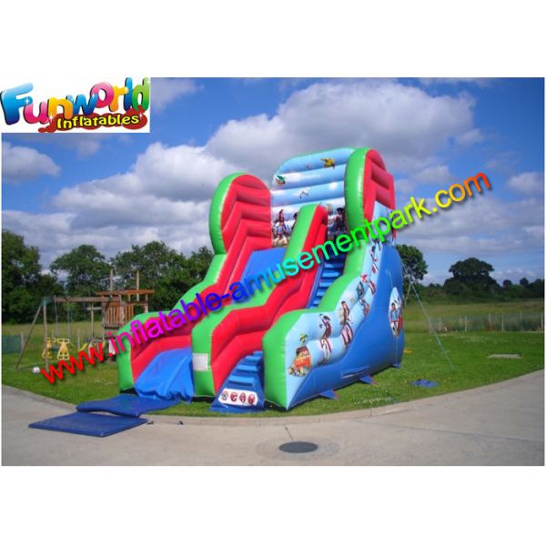 Three Line Commercial Inflatable Slide 0.55mm PVC With Air Blower